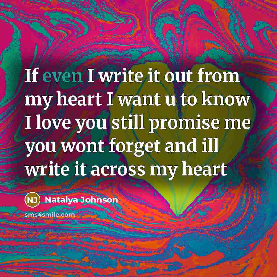 “If even I write it out from my heart I…” quote by Natalya Johnson