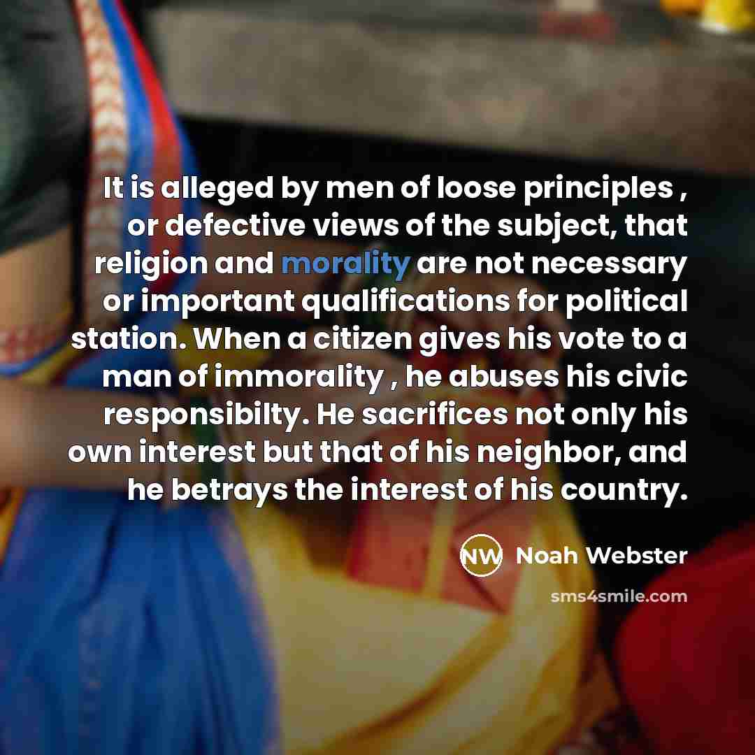 “It is alleged by men of loose principles , or…” quote by Noah Webster