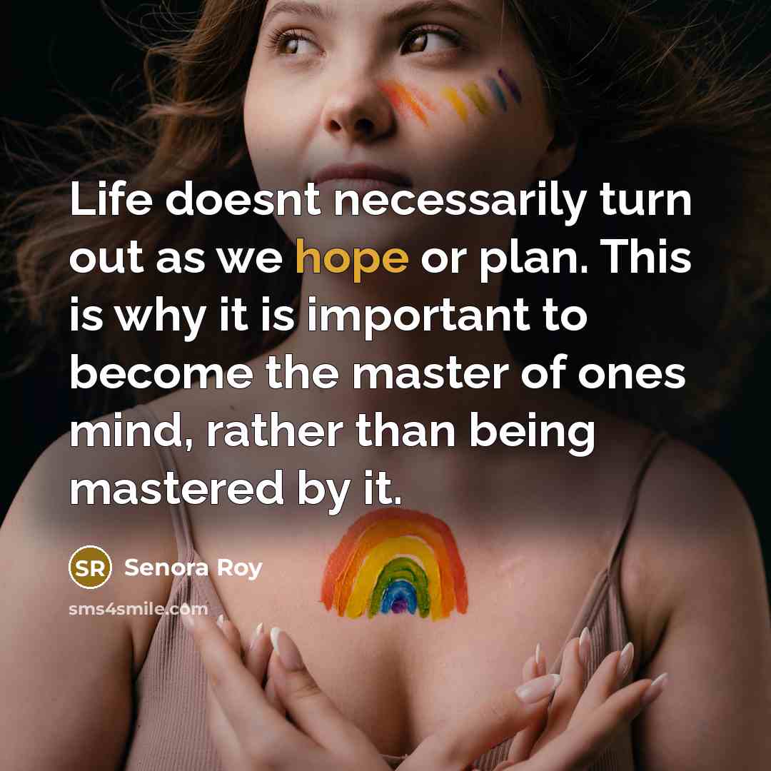 “Life doesnt necessarily turn out as we hope or plan.…” quote by Senora Roy