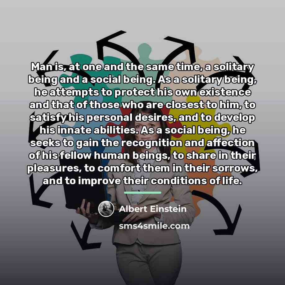 “Man is, at one and the same time, a solitary…” quote by Albert Einstein