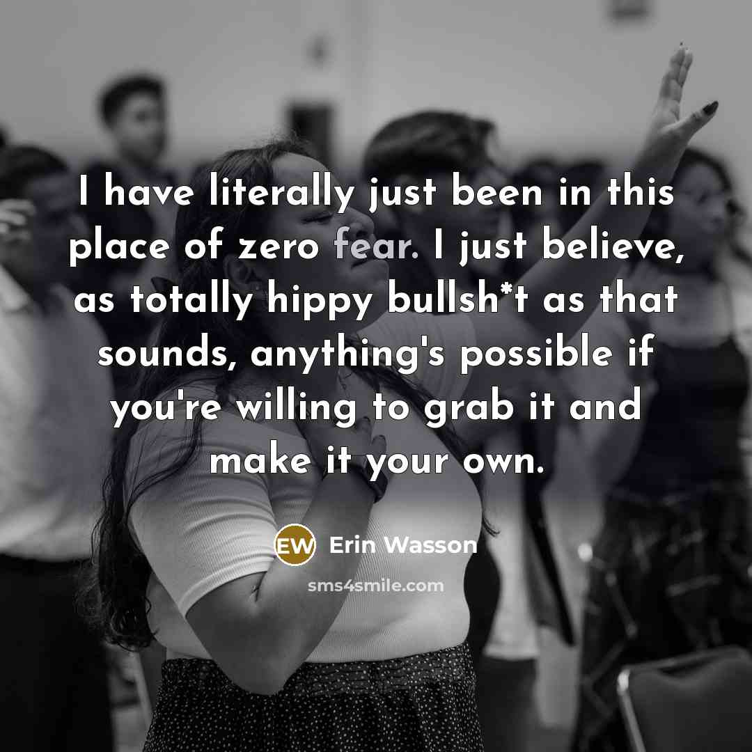 “I have literally just been in this place of zero…” quote by Erin Wasson