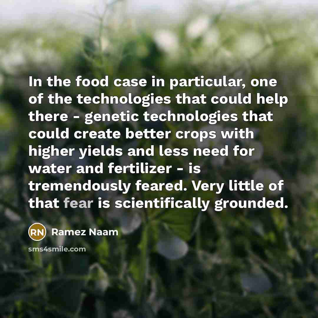 “In the food case in particular, one of the technologies…” quote by Ramez Naam