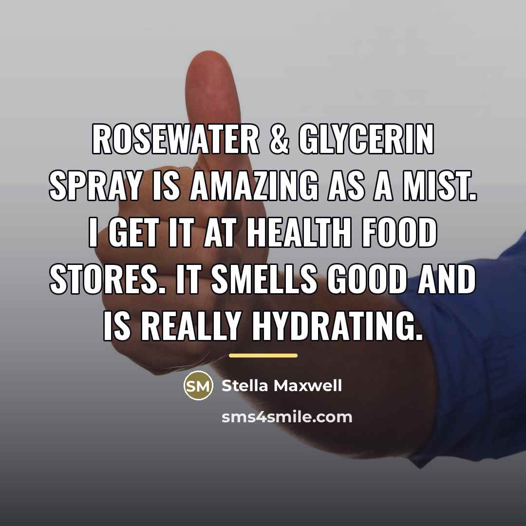 “Rosewater & Glycerin spray is amazing as a mist. I…” quote by Stella Maxwell