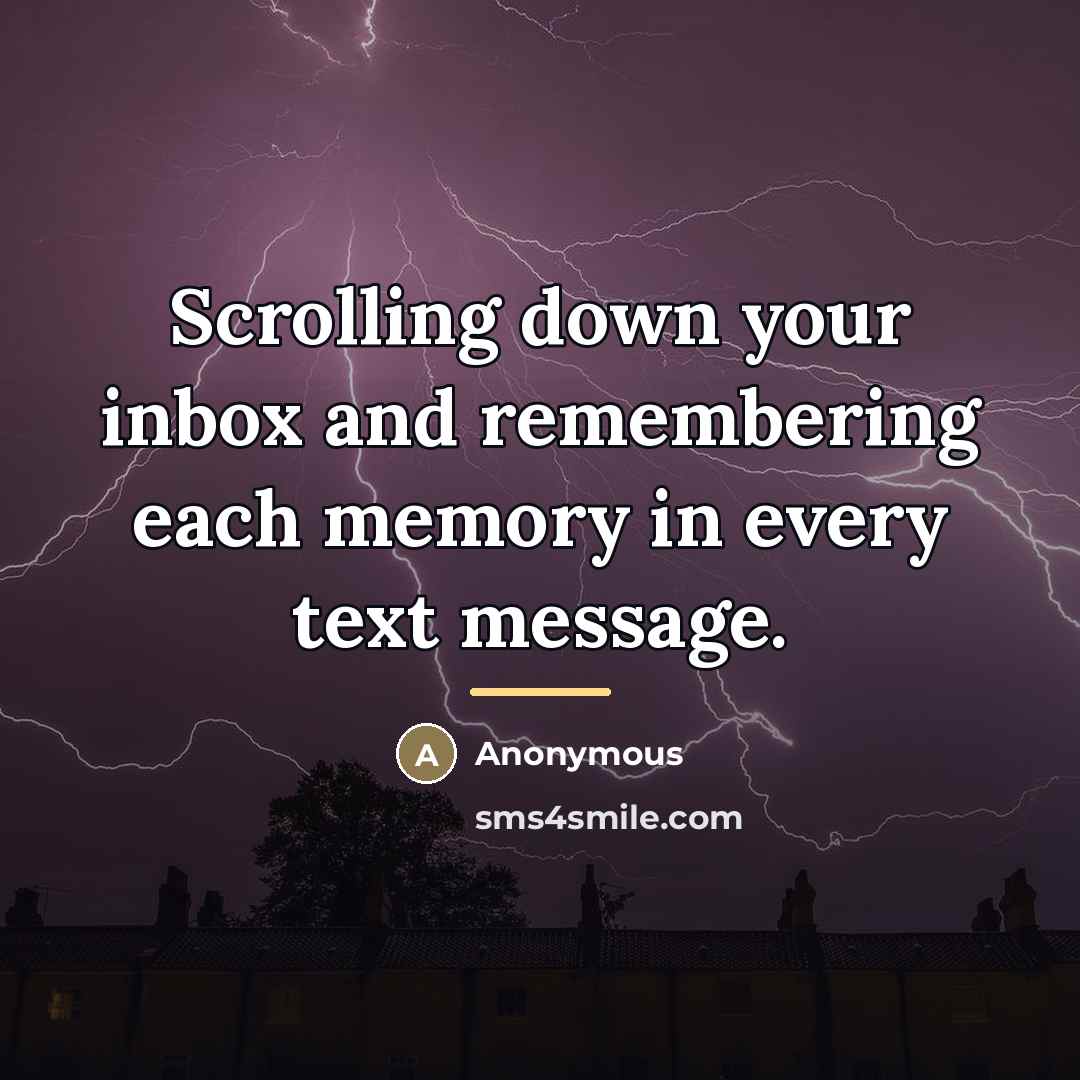 “Scrolling down your inbox and remembering each memory in every…” quote by Anonymous