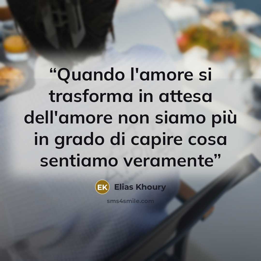 “Quando l'amore si trasforma in attesa dell'amore non siamo più in grado di capire cosa sentiamo veramente” quote by Elias Khoury