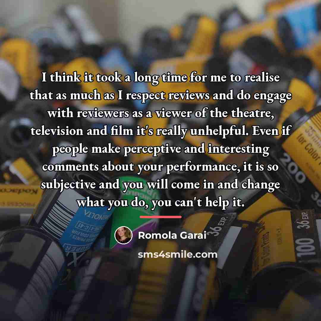 “I think it took a long time for me to…” quote by Romola Garai