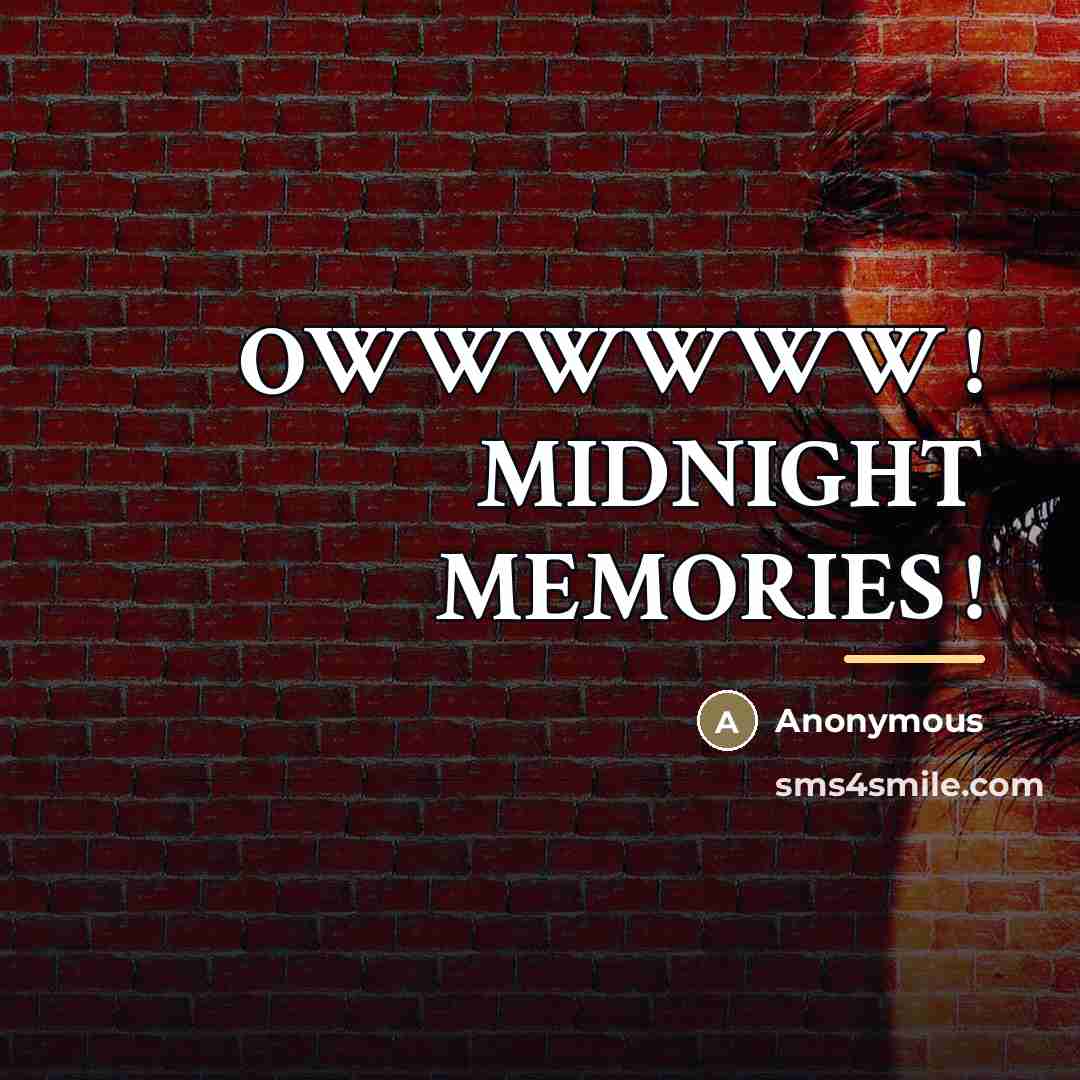 “OWWWWWW ! MIDNIGHT MEMORIES !…” quote by Anonymous