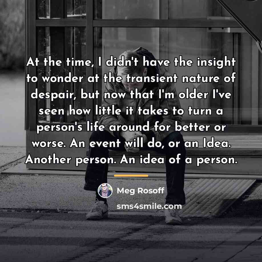 “At the time, I didn't have the insight to wonder…” quote by Meg Rosoff