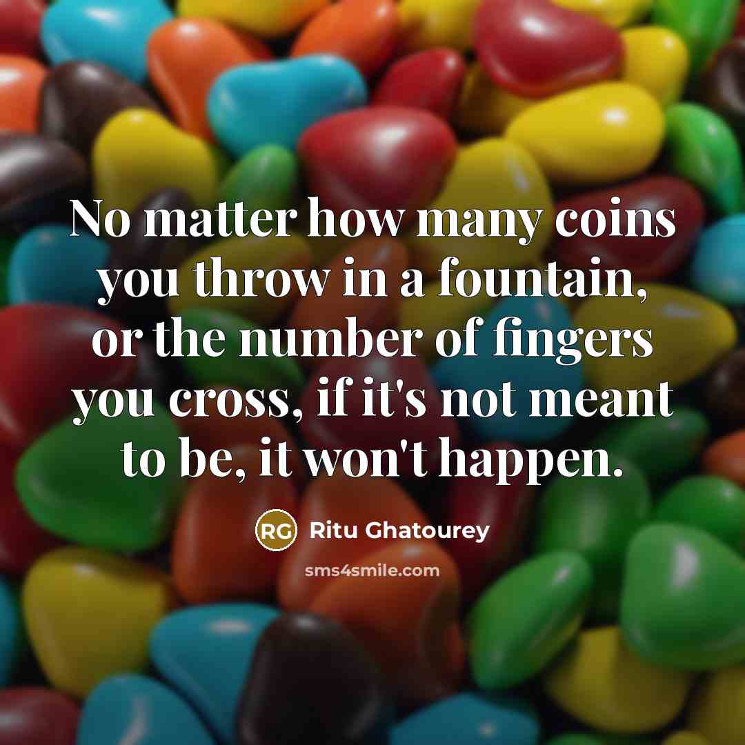 “No matter how many coins you throw in a fountain,…” quote by Ritu Ghatourey