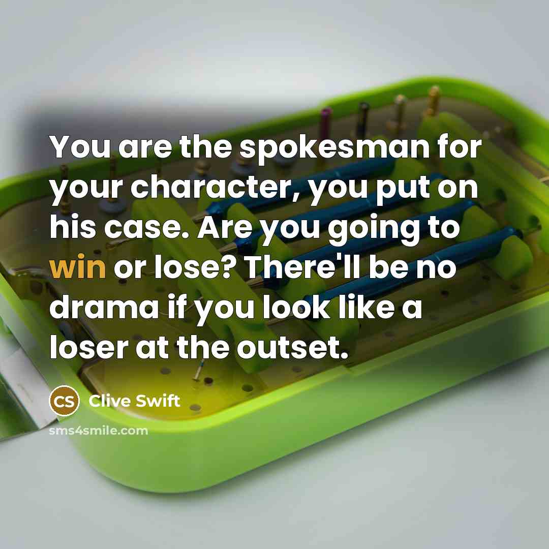 “You are the spokesman for your character, you put on…” quote by Clive Swift