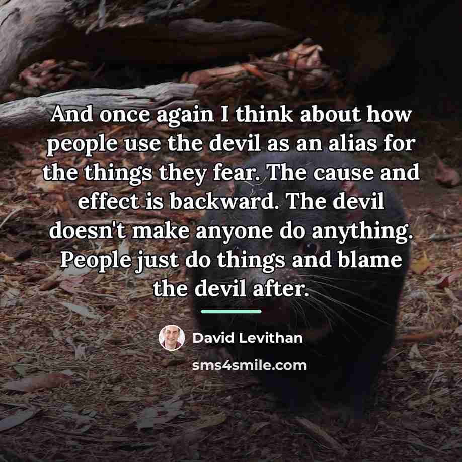 “And once again I think about how people use the…” quote by David Levithan