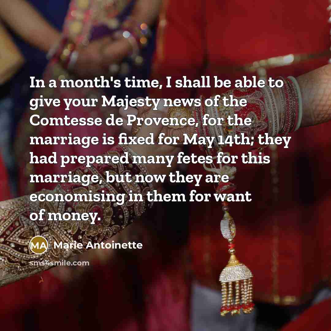 “In a month's time, I shall be able to give…” quote by Marie Antoinette
