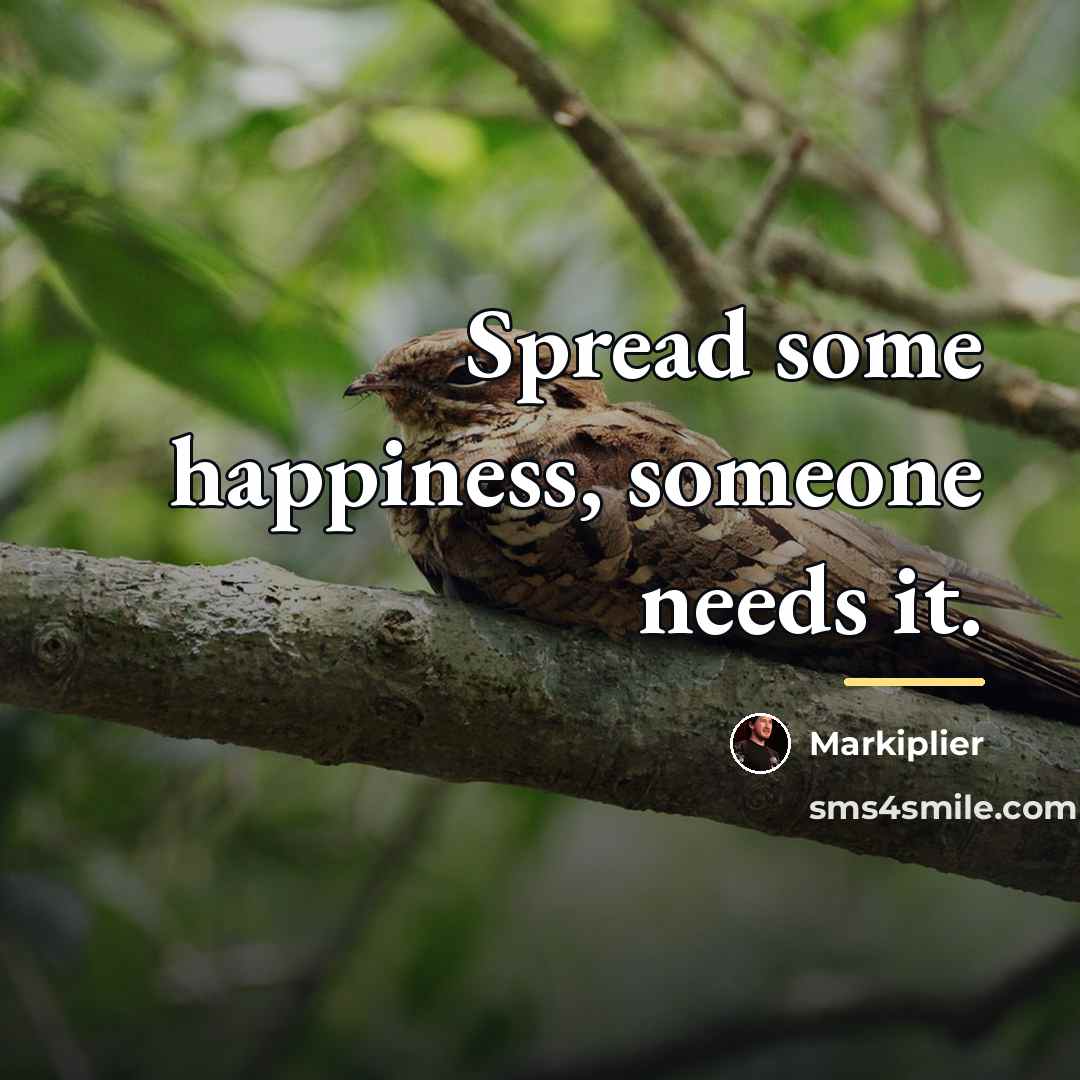 “Spread some happiness, someone needs it.…” quote by Markiplier