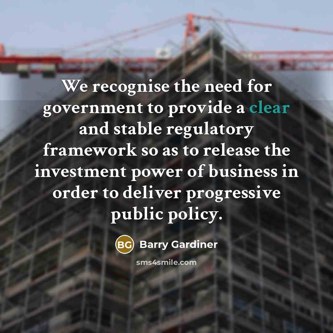 “We recognise the need for government to provide a clear…” quote by Barry Gardiner