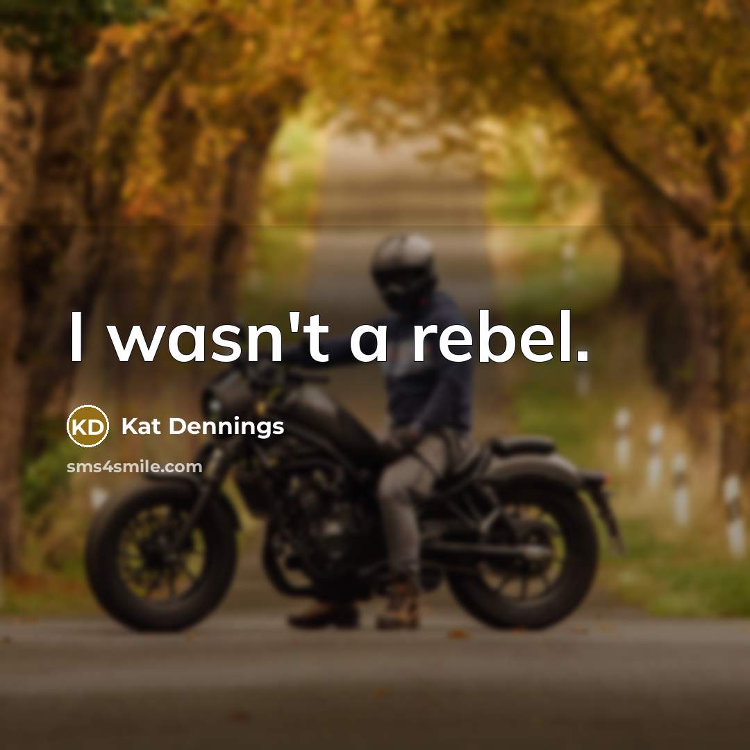 “I wasn't a rebel.…” quote by Kat Dennings