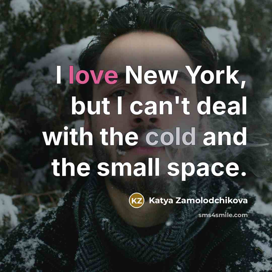“I love New York, but I can't deal with the…” quote by Katya Zamolodchikova