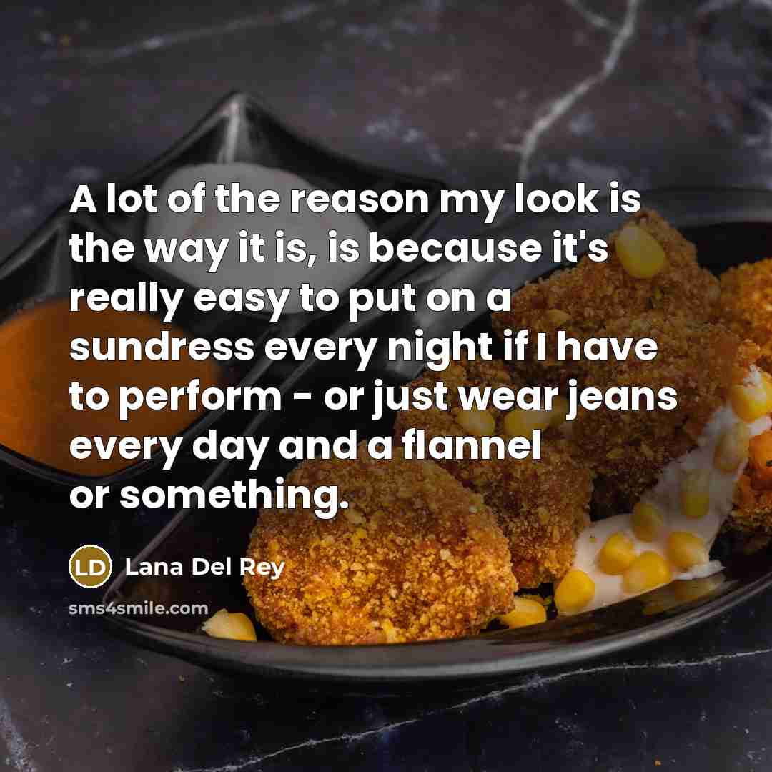“A lot of the reason my look is the way…” quote by Lana Del Rey