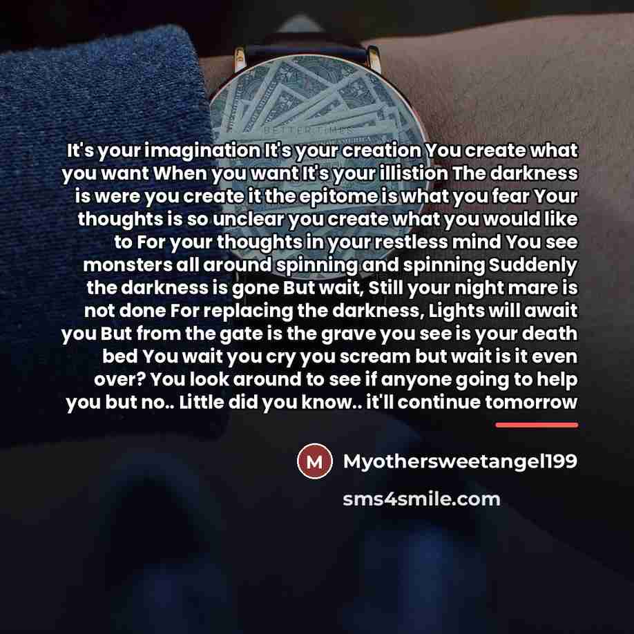 “It's your imagination It's your creation You create what you…” quote by Myothersweetangel199