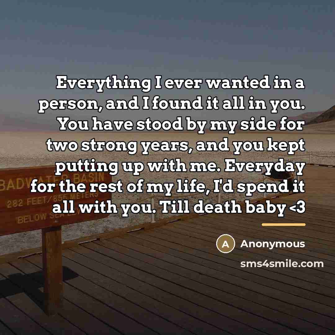 “Everything I ever wanted in a person, and I found…” quote by Anonymous