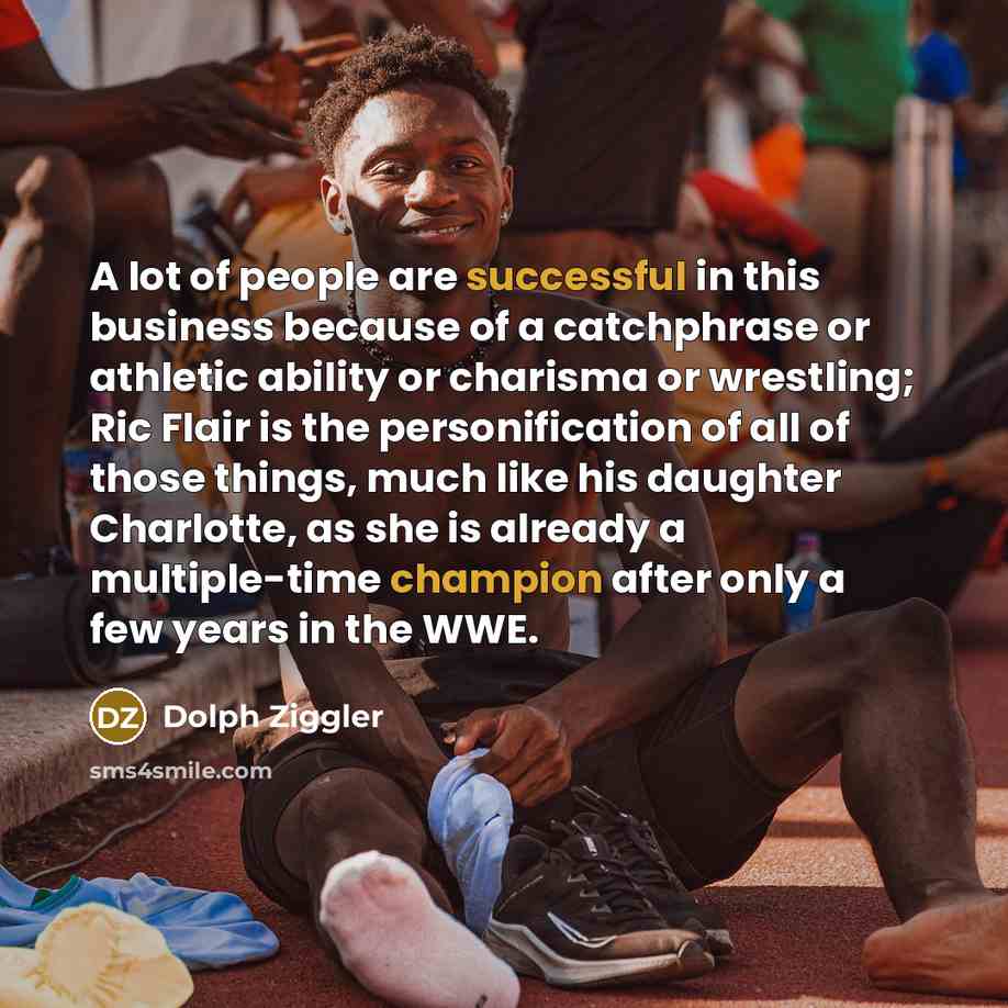 “A lot of people are successful in this business because…” quote by Dolph Ziggler
