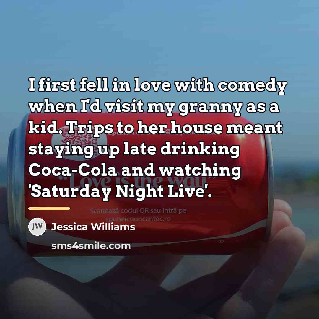 “I first fell in love with comedy when I'd visit…” quote by Jessica Williams