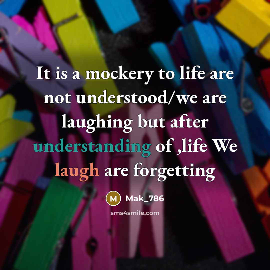“It is a mockery to life are not understood/we are…” quote by Mak_786