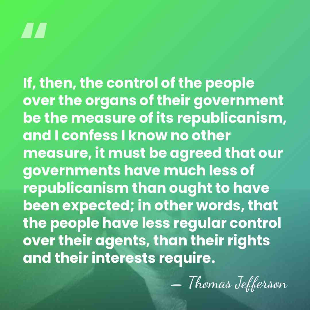 If, then, the control of the people over the organs of their&hellip; - Thomas Jefferson