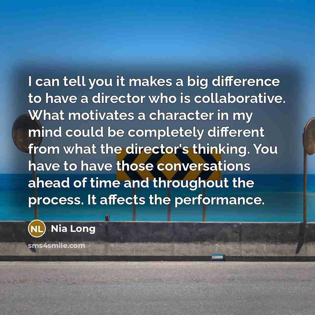 “I can tell you it makes a big difference to…” quote by Nia Long