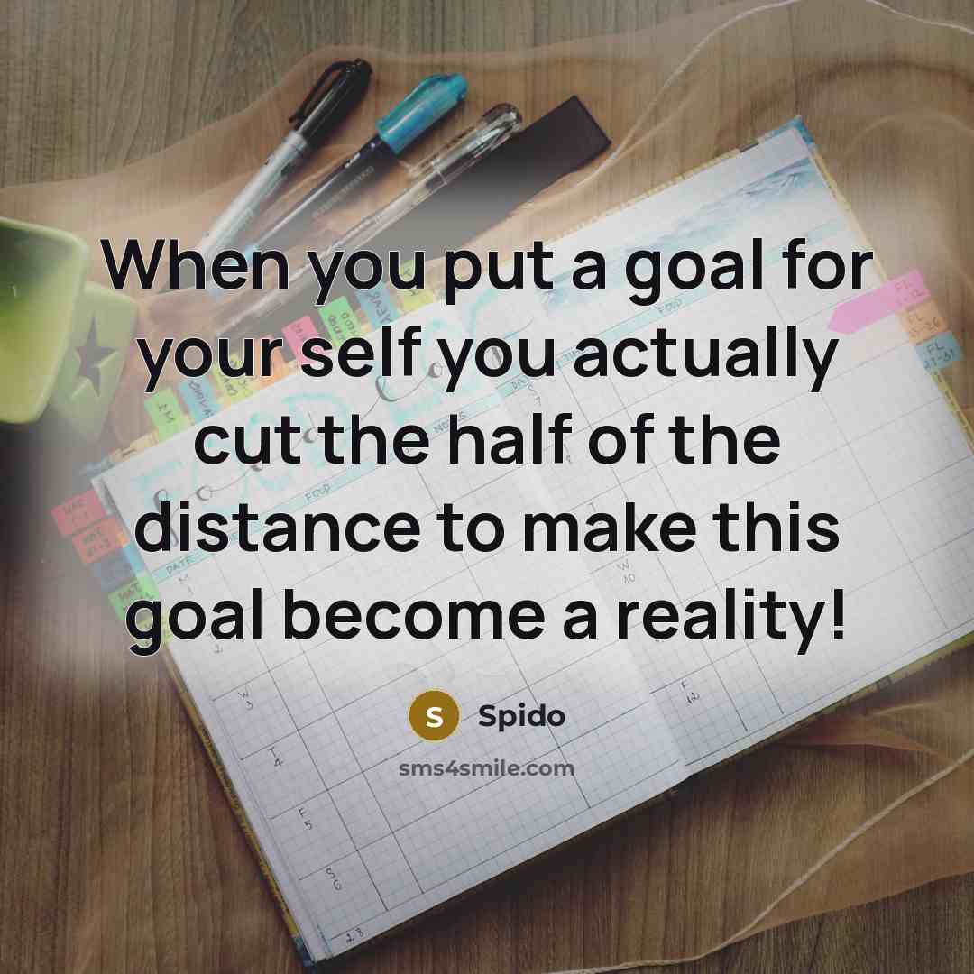 “When you put a goal for your self you actually…” quote by Spido
