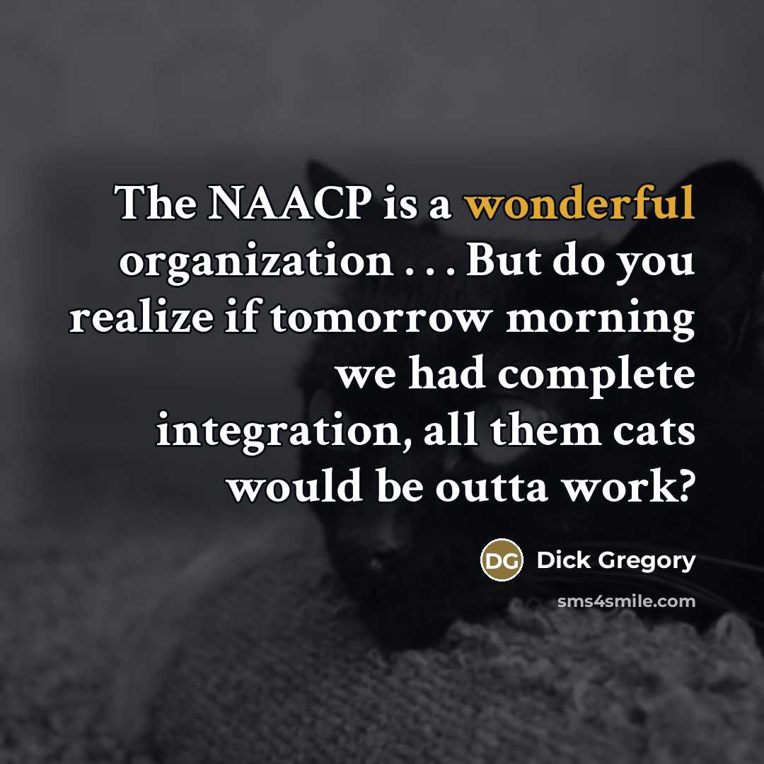 “The NAACP is a wonderful organization . . . But…” quote by Dick Gregory