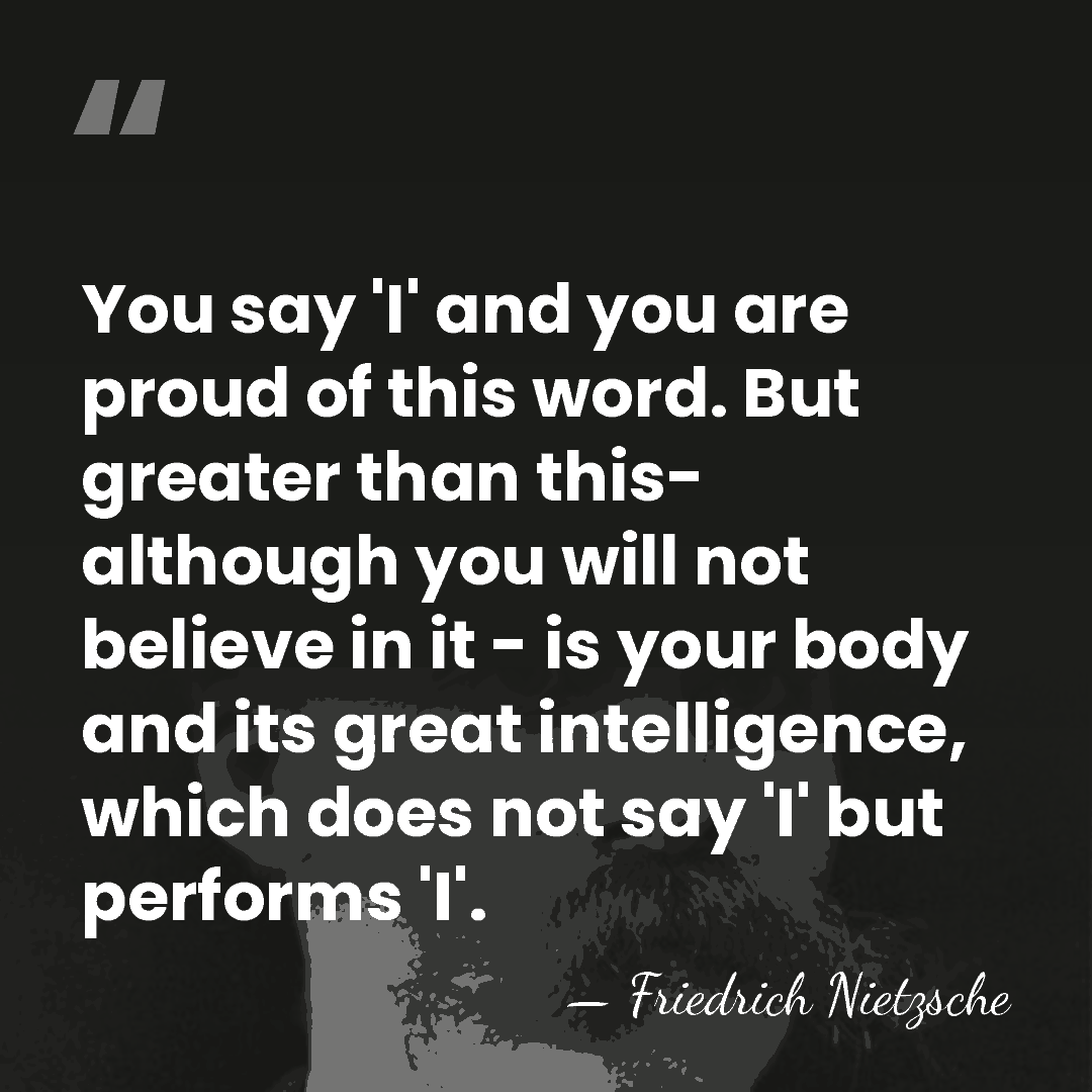 You say 'I' and you are proud of this word. But greater&hellip; - Friedrich Nietzsche