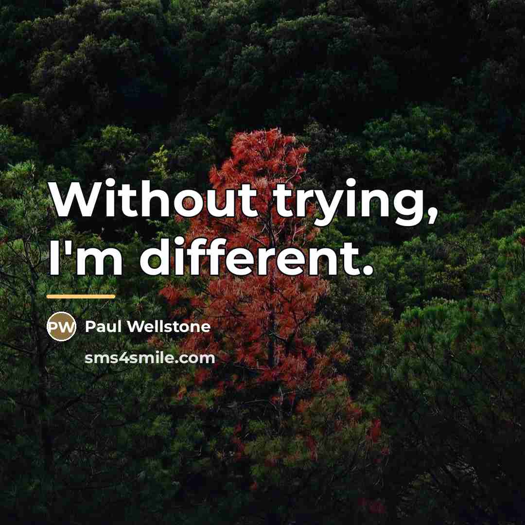 “Without trying, I'm different.…” quote by Paul Wellstone