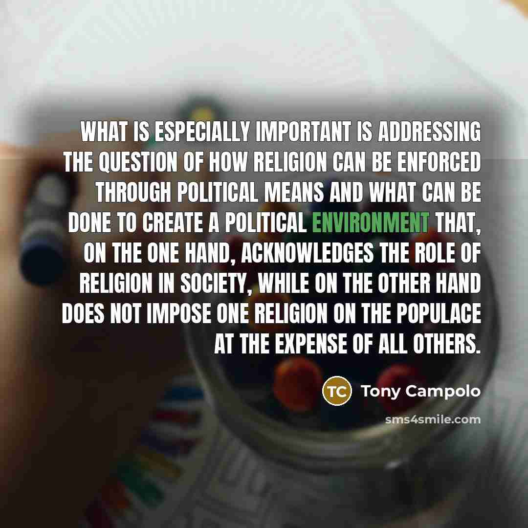 “What is especially important is addressing the question of how…” quote by Tony Campolo