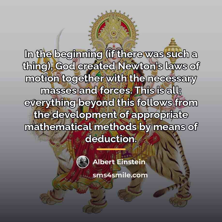 “In the beginning (if there was such a thing), God…” quote by Albert Einstein