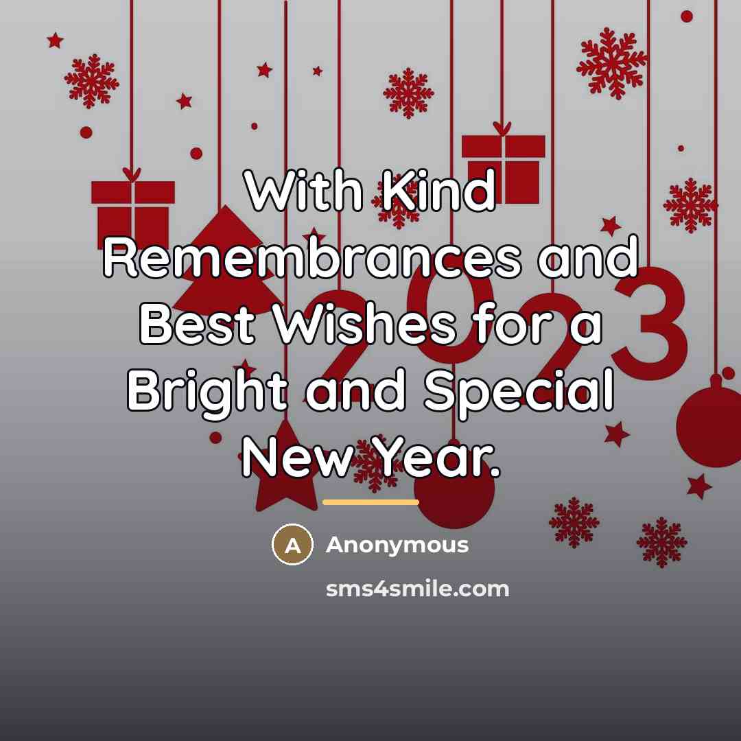 “With Kind Remembrances and Best Wishes for a Bright and…” quote by Anonymous