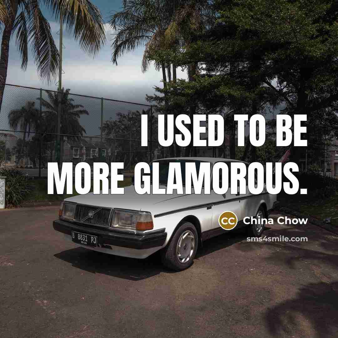 “I used to be more glamorous.…” quote by China Chow