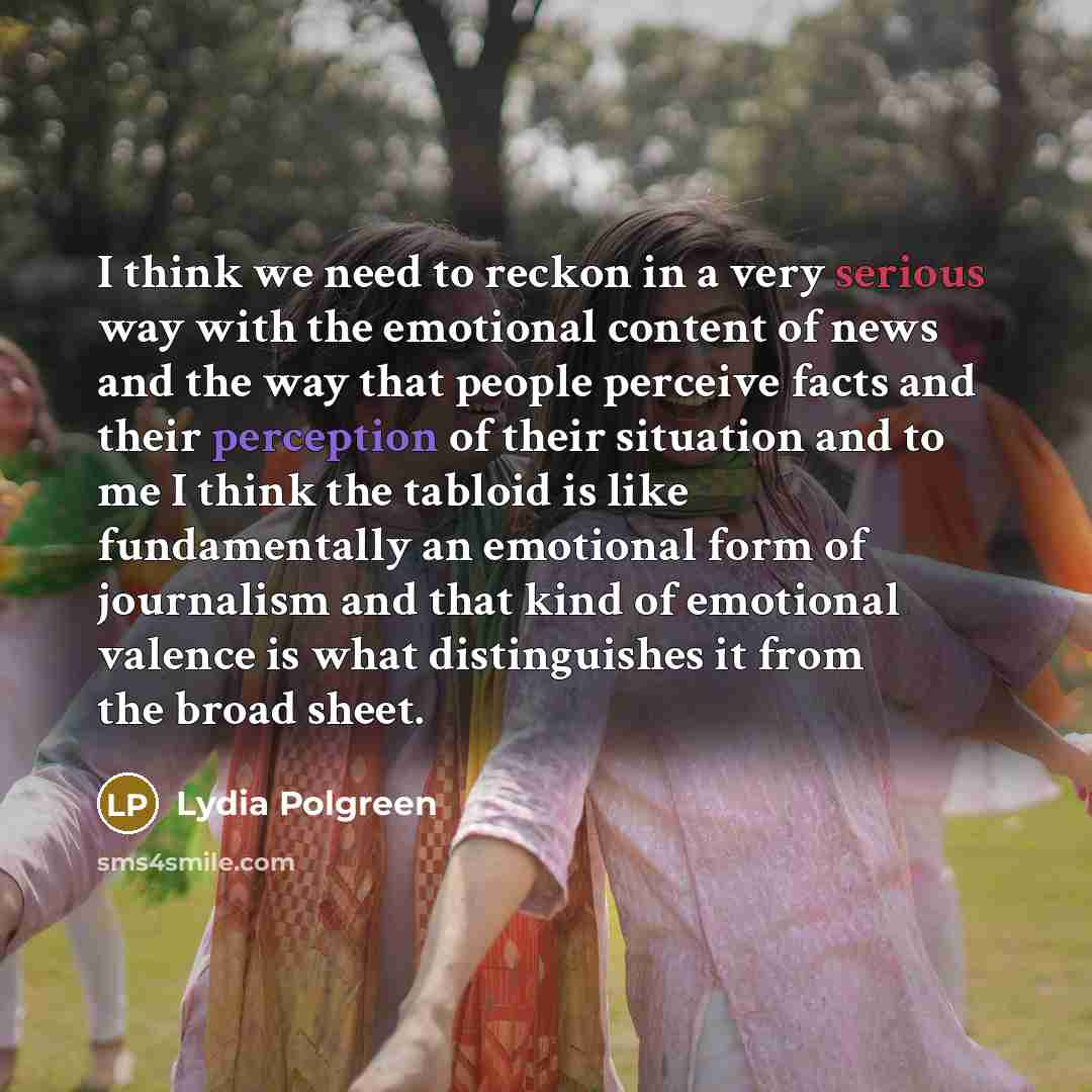 “I think we need to reckon in a very serious…” quote by Lydia Polgreen
