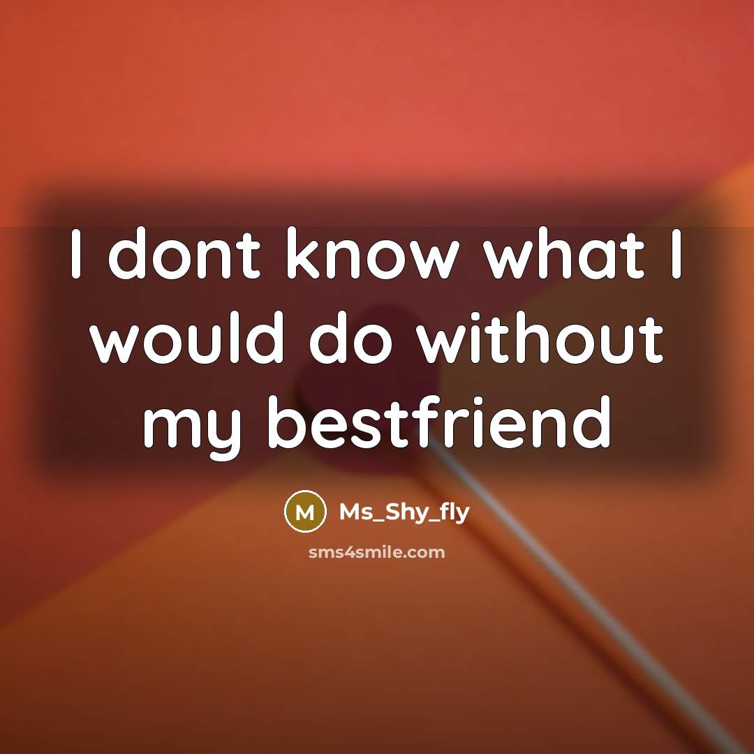“I dont know what I would do without my bestfriend…” quote by Ms_Shy_fly