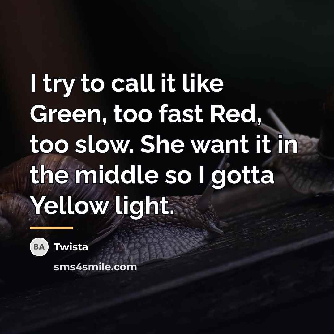 “I try to call it like Green, too fast Red,…” quote by Twista