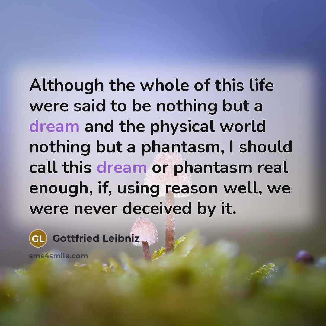“Although the whole of this life were said to be…” quote by Gottfried Leibniz