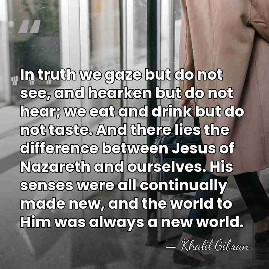In truth we gaze but do not see, and hearken but do&hellip; - Khalil Gibran