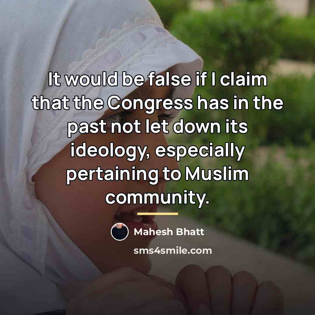 “It would be false if I claim that the Congress…” quote by Mahesh Bhatt