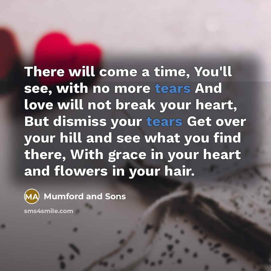 “There will come a time, You'll see, with no more…” quote by Mumford And Sons