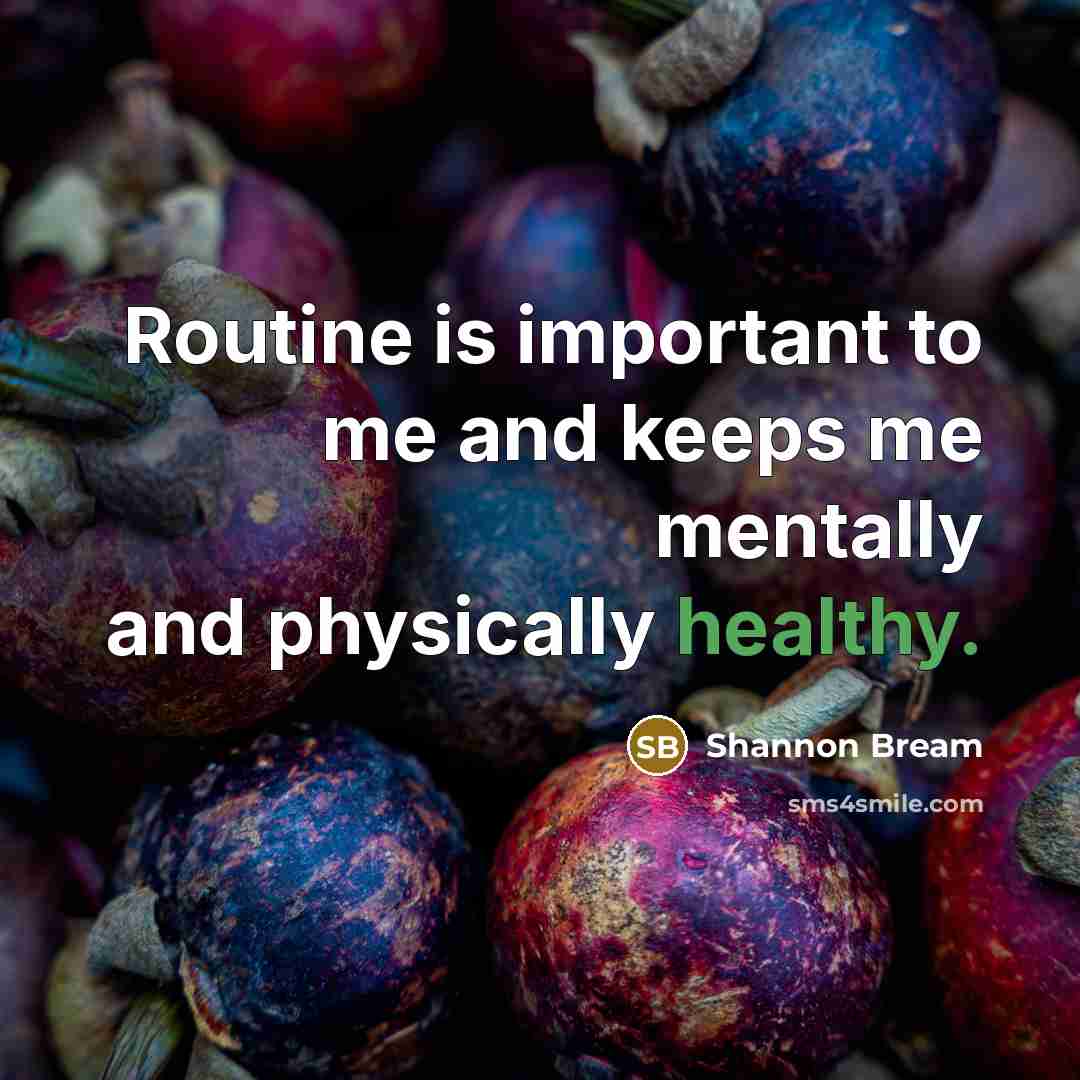 “Routine is important to me and keeps me mentally and…” quote by Shannon Bream