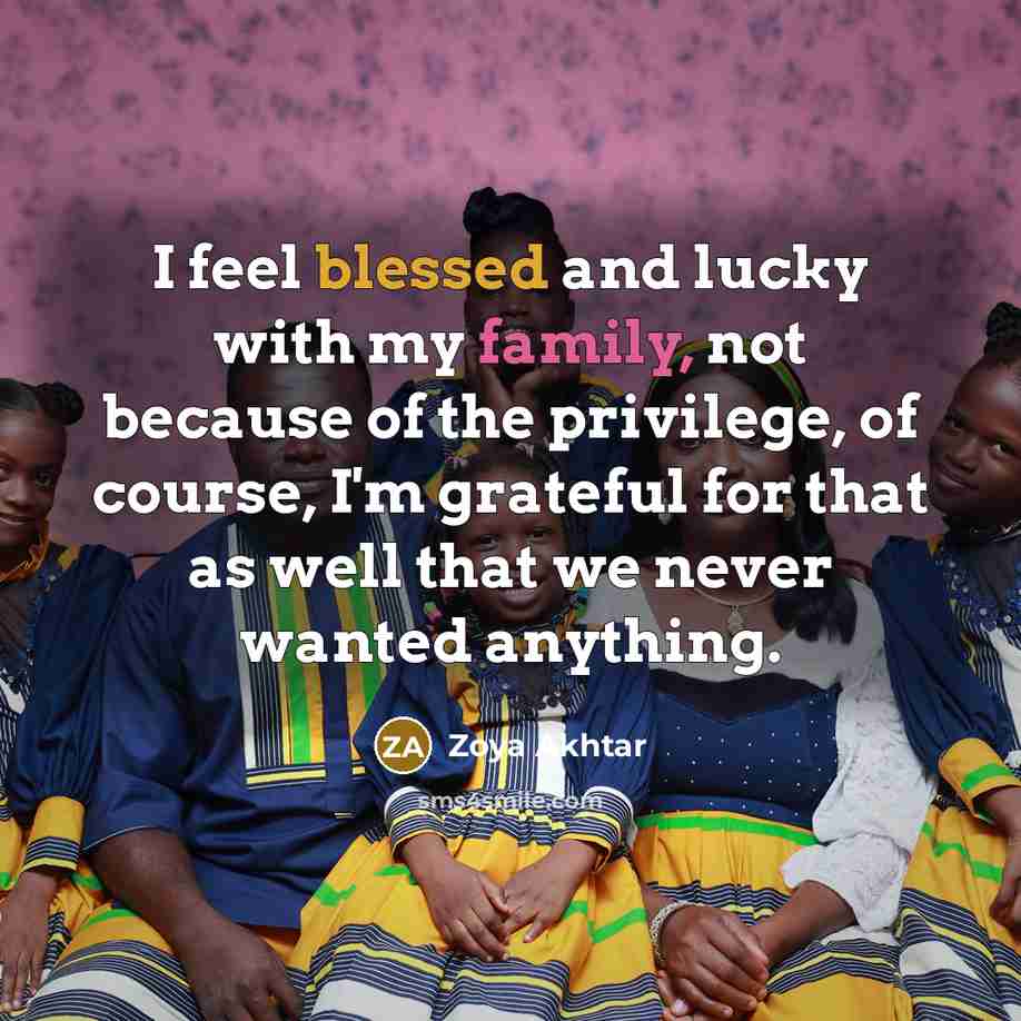 “I feel blessed and lucky with my family, not because…” quote by Zoya Akhtar