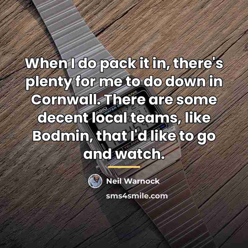 “When I do pack it in, there's plenty for me…” quote by Neil Warnock
