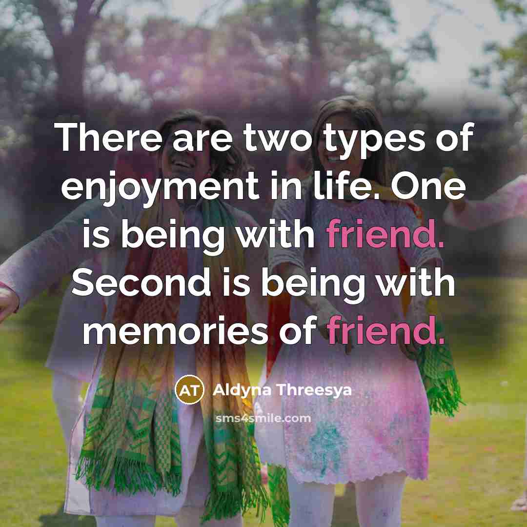 “There are two types of enjoyment in life. One is…” quote by Aldyna Threesya