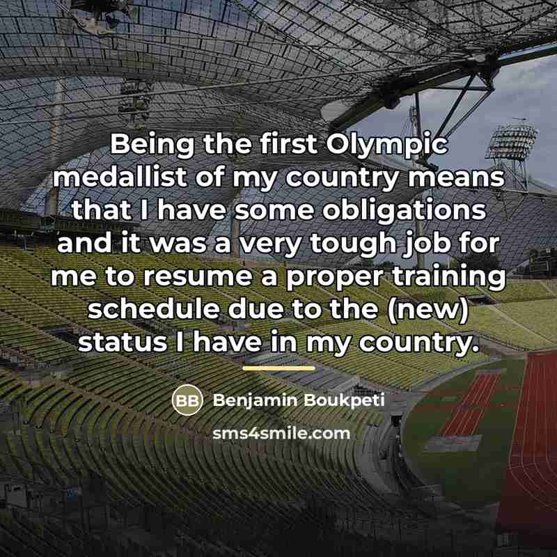 “Being the first Olympic medallist of my country means that…” quote by Benjamin Boukpeti