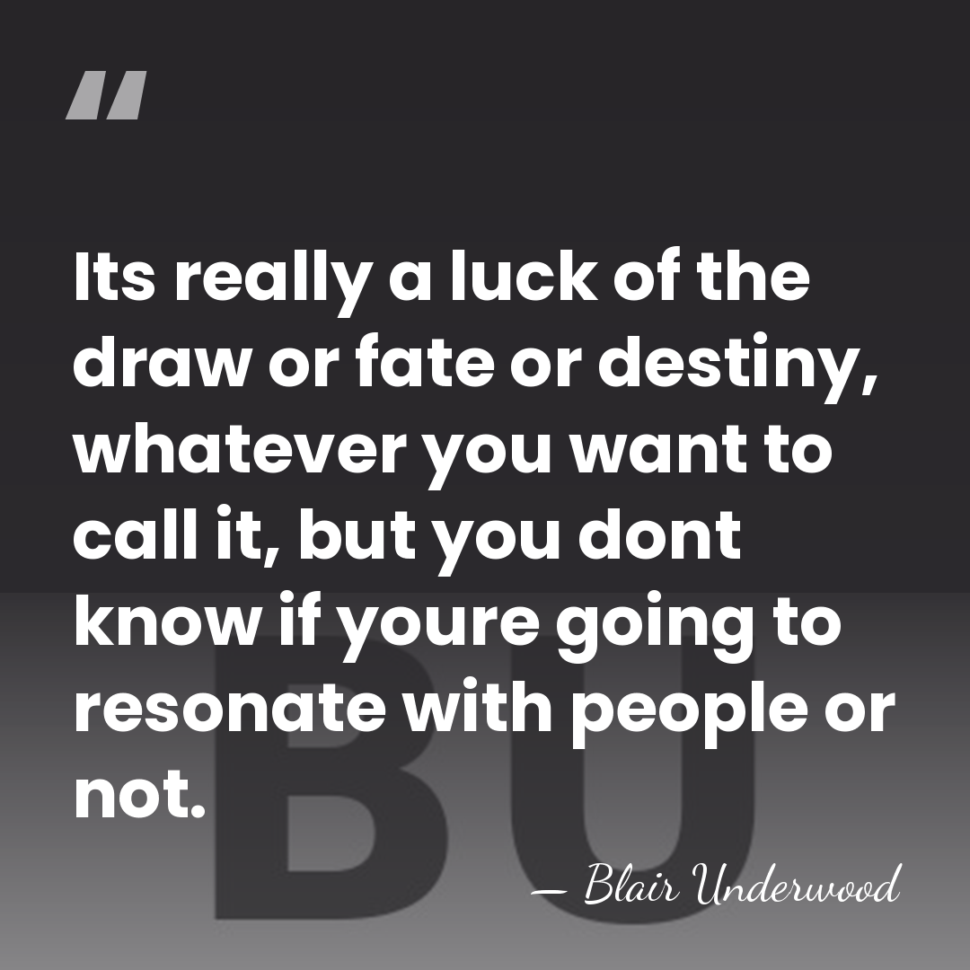 Its really a luck of the draw or fate or destiny, whatever&hellip; - Blair Underwood