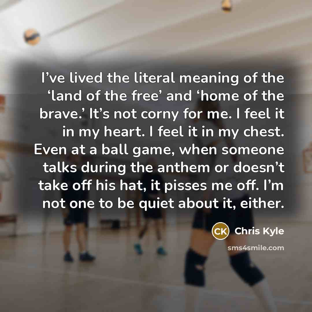 “I’ve lived the literal meaning of the ‘land of the…” quote by Chris Kyle